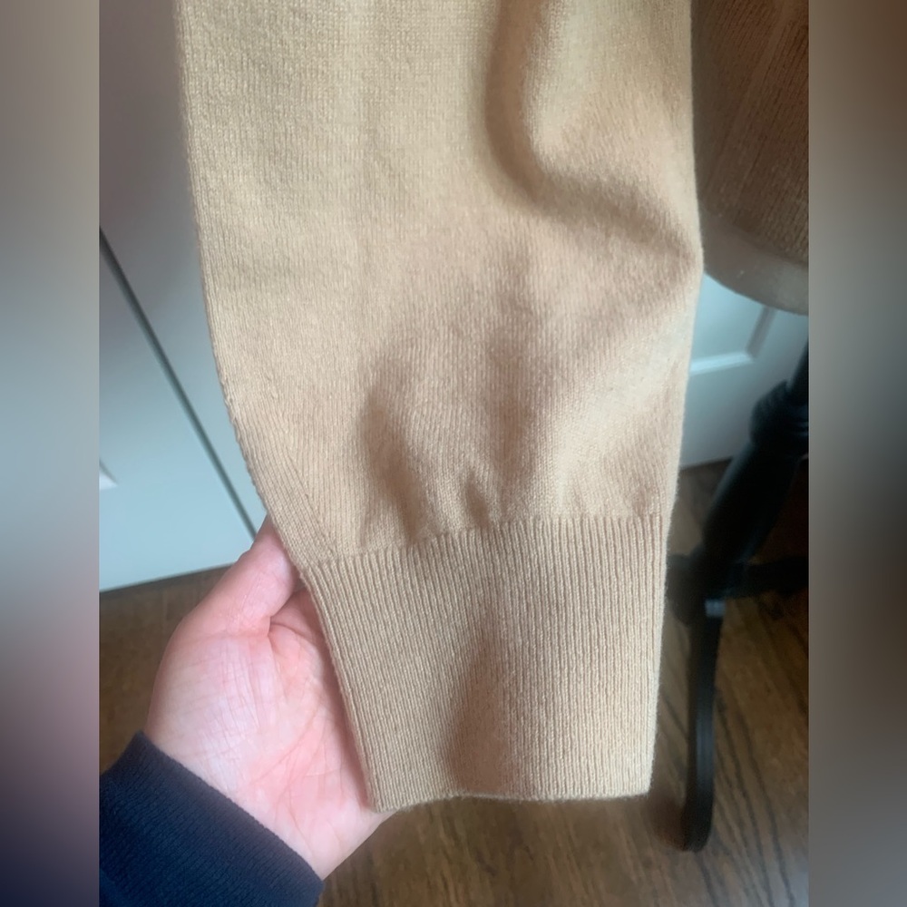 & Other Stories Camel color Tie Neck Sweater - Picture 6 of 7